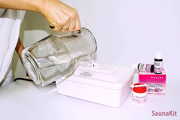 Abastecendo o gerador de vapor port�til