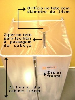 Cabine em PVC do kit de sauna ayurv�dica