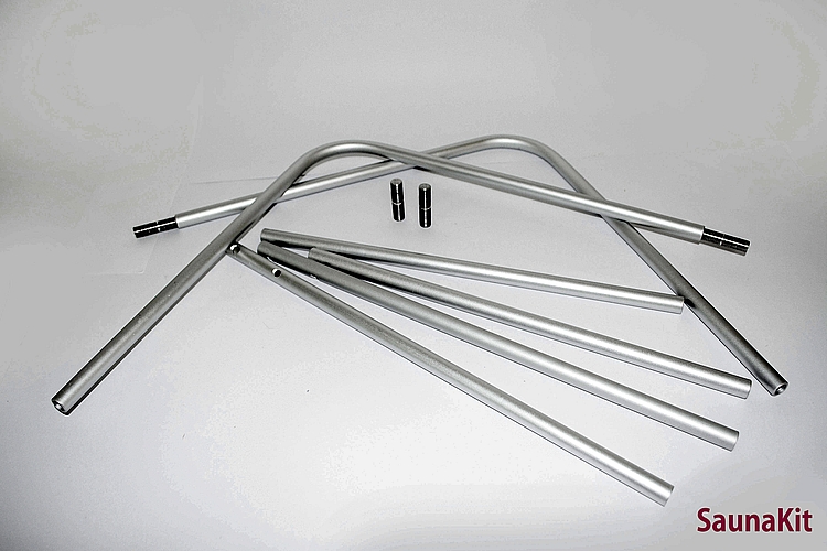 Detalhe da estrutura em alumínio Detalhe da estrutura em alumínio